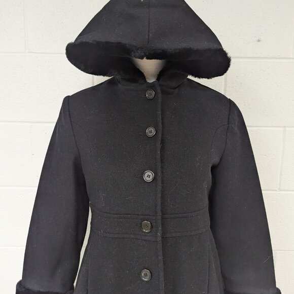 NWOT Vintage Rothschild Girls 100% Wool Hooded Long Coat, 14 - Picture 4 of 4